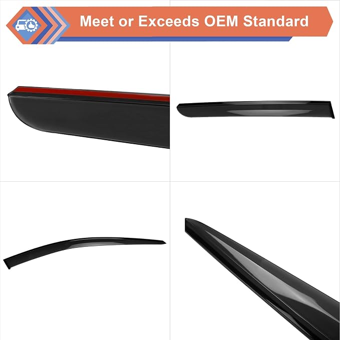 ZONFANT Window Rain Guards, Side Window Deflectors, Sun Visor Rain Vent Window - Image 3