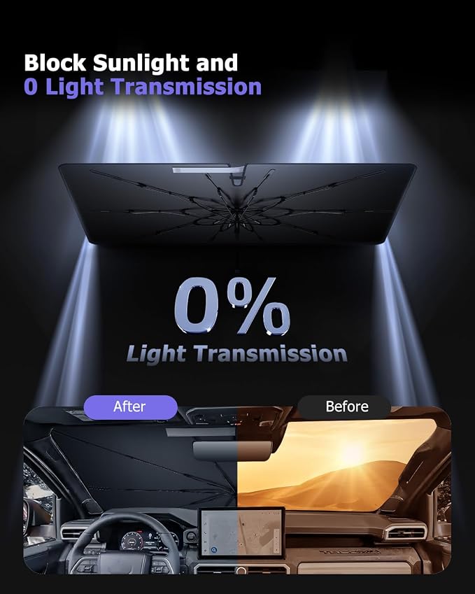 2025 4Runner Car Windshield Sun Shade Windshield Sunshade Umbrella Protect Car - Image 6