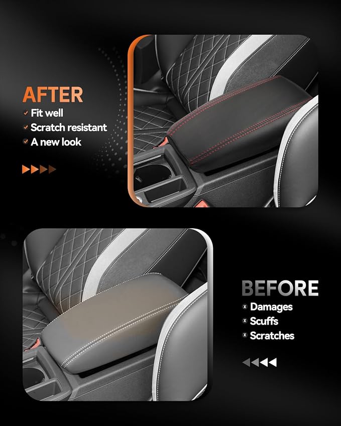 CDEFG for Audi Q3 2019-2025 Center Console Cover Armrest Cover for Q3 2020 2021 - Image 3