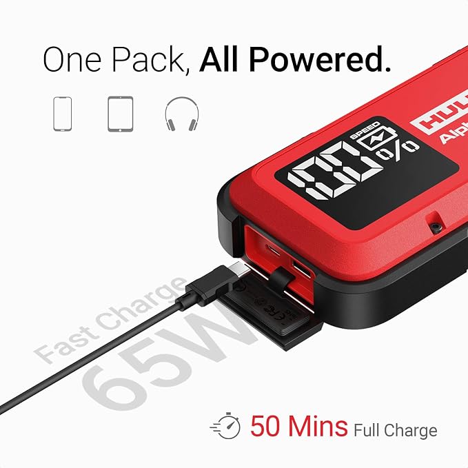 Hulkman Alpha, Ultra Red, 1250A 44.4Wh Battery Jumper Starter Portable - Image 5