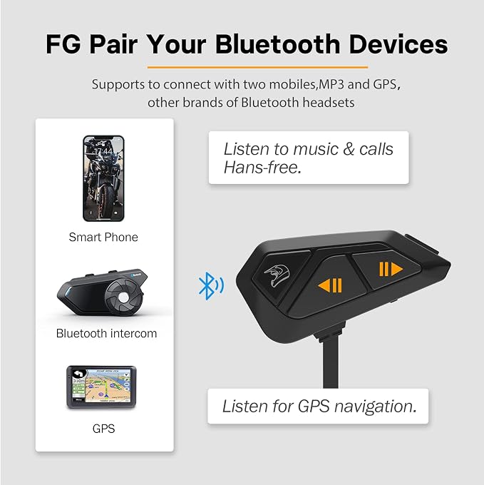 FreedConn FG Motorcycle Helmet Bluetooth Headset, Motorcycle Communication - Image 5