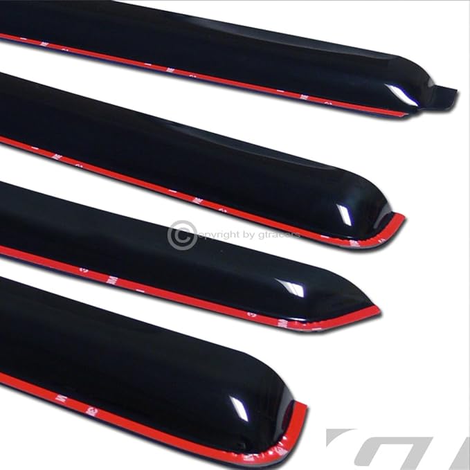 in Channel Window Deflector Sun/Rain/Wind Guards Smoke Window Visors 4Pc Set - Image 5