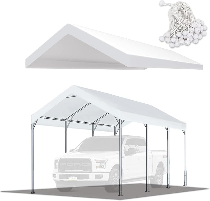 10' x20' Upgraded Carport Replacement Canopy Cover by TGEHAP