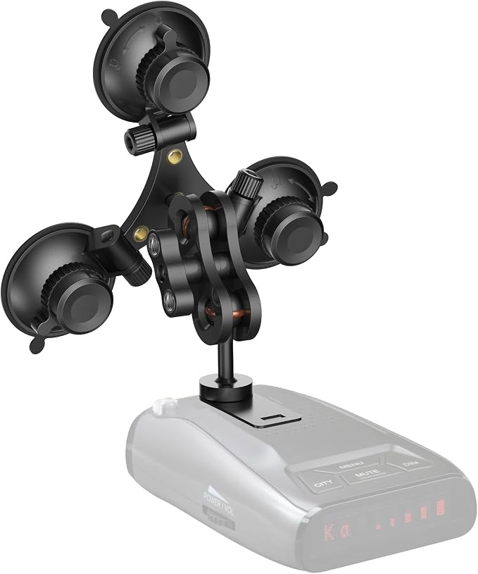 Radar Detector Mount, Triangular Suction Cup Mount, Windshield Radar Detector by SYGGDERS