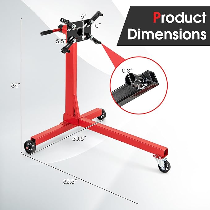 Goplus Engine Stand, 750 LBS Motor Stand - Image 7