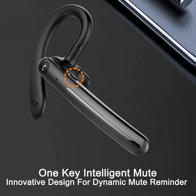 IHAO Single Ear Wireless Bluetooth Earphone Noise Cancelling Stereo Dual HD Mic - Image 6