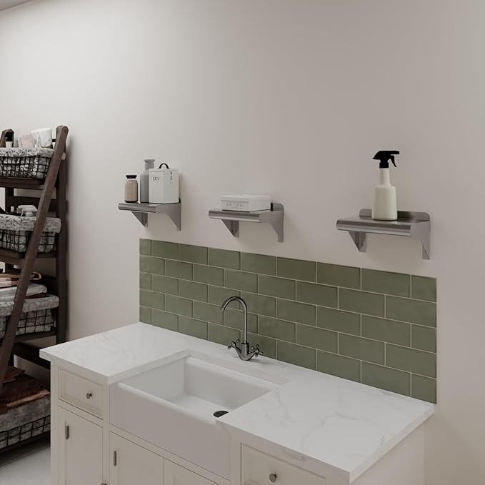 AmGood 6 in. x 10 in. Stainless Steel Wall Mount Shelf. Commercial/Home. Kitchen - Image 7