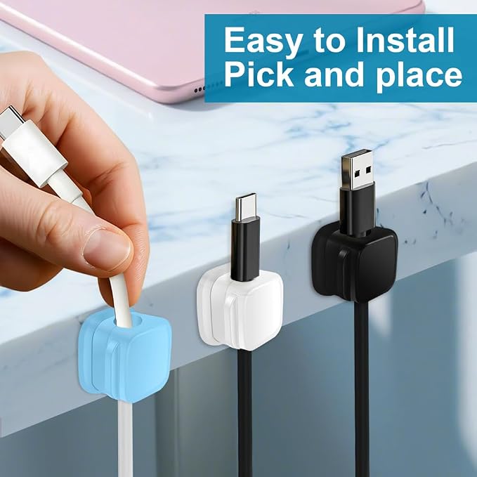 18 Pack Cord Organizer Holder, Magnetic Cable Clips Management, Easy Strong - Image 3