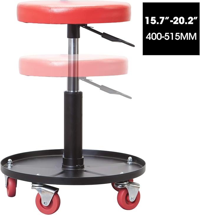 BIG RED ATRHL6201R Torin Heavy Duty Rolling Pneumatic Creeper Garage/Shop Seat: - Image 4