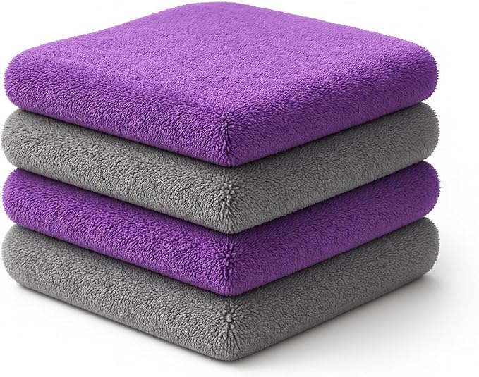 4 Pack Pak Details Edgeless Microfiber Towels by PaksDetailSupply
