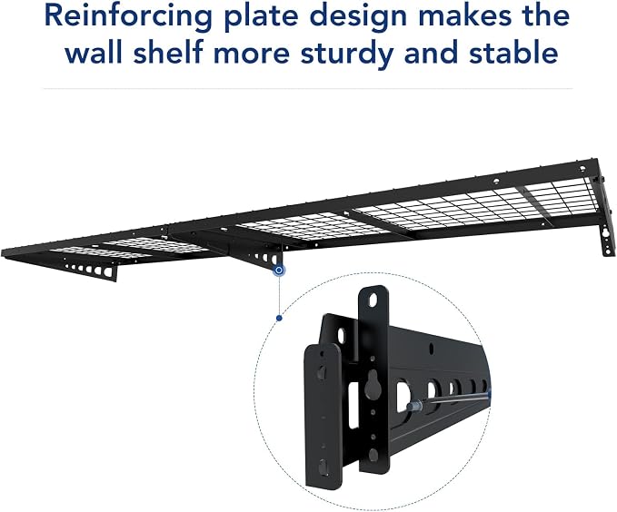 FLEXIMOUNTS 2 Pack 2x4ft Garage Storage 24x48 inch Bike Wall Shelving Rack - Image 5