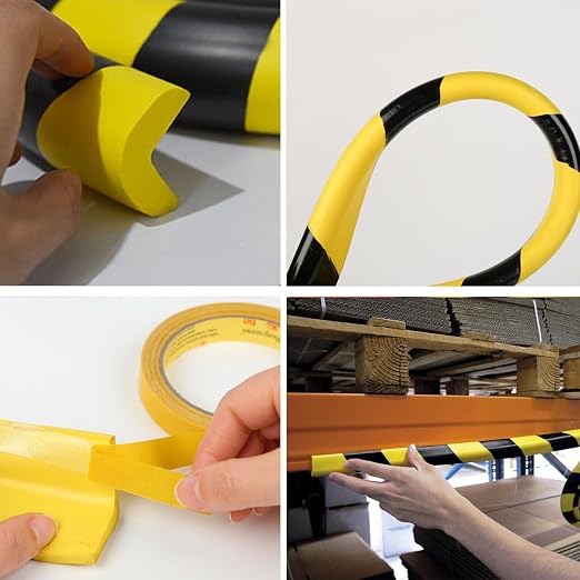 Heavy-Duty Corner Guards – 5M Self-Adhesive Yellow/Black NBR Rubber Wall - Image 8