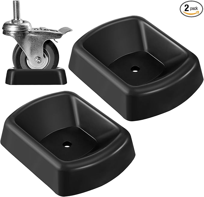 2 Pcs Jack Wheel Chock Rubber Caster Trailer Dock Heavy Duty 6 Inch Stabilizer by Threehoney