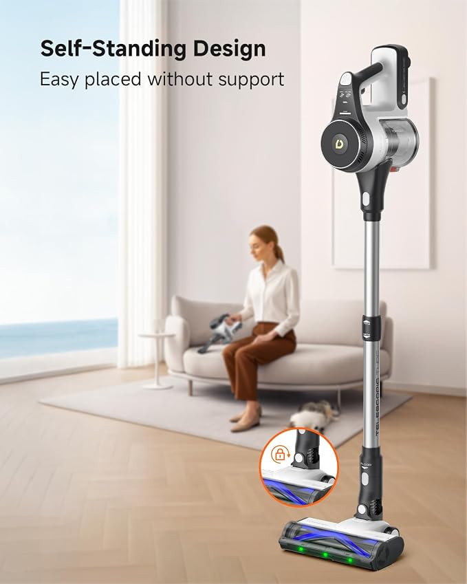 YONNDER Cordless Vacuum Cleaner, 48KPA/550W/60Mins Powerful Stick Vacuum - Image 6