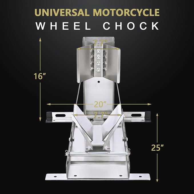 CXRCY Motorcycle Wheel Chock Stand, Anti-Rust Stainless Steel - Image 2