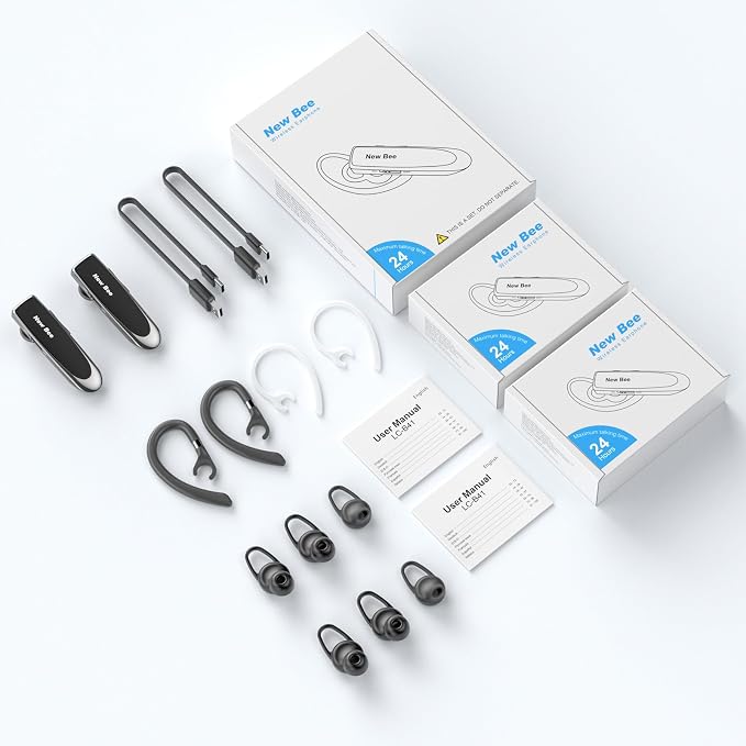 Bluetooth Earpiece Wireless Handsfree Headset V5.0 24 Hrs Driving - Image 5