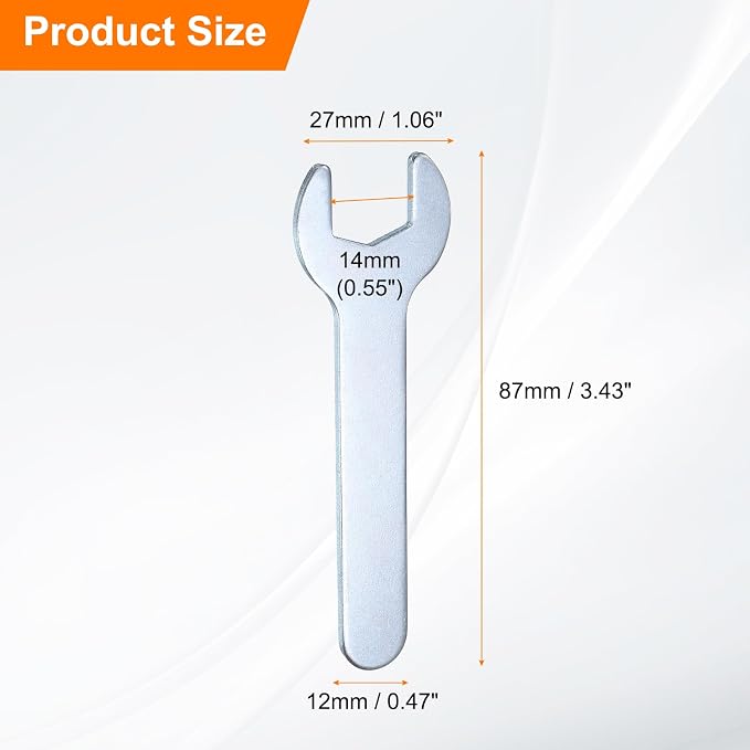 HARFINGTON 10pcs Small Wrench Open End Wrench 14x87x2mm Metric U-Shaped Single - Image 2