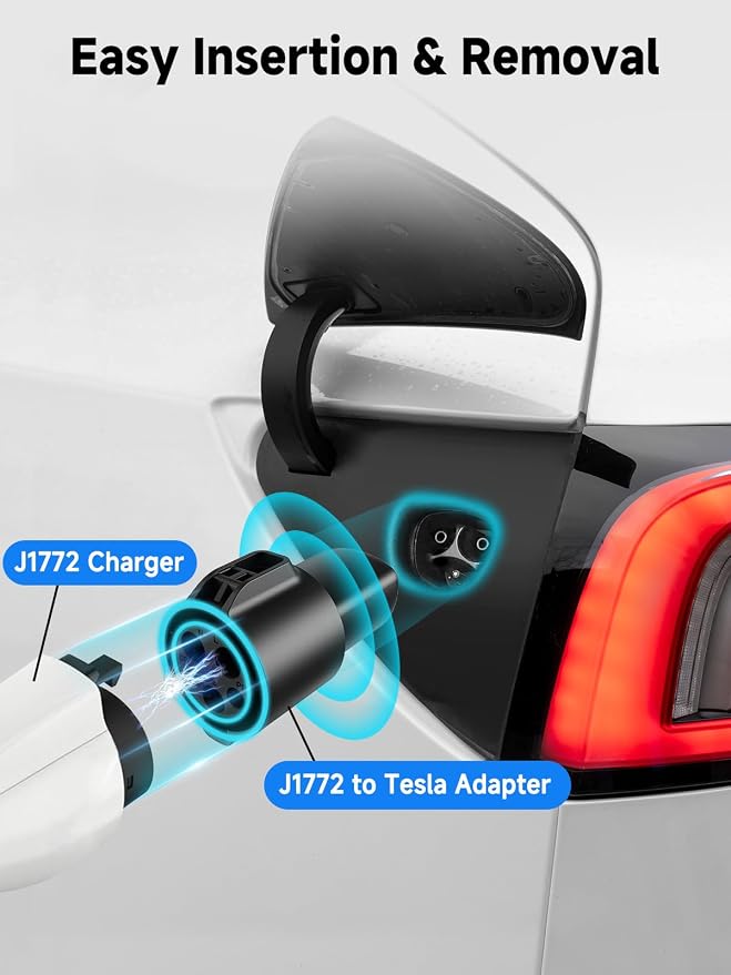 J1772 to Tesla Charging Adapter, 80A/250V Fast Charging, Compatible - Image 3