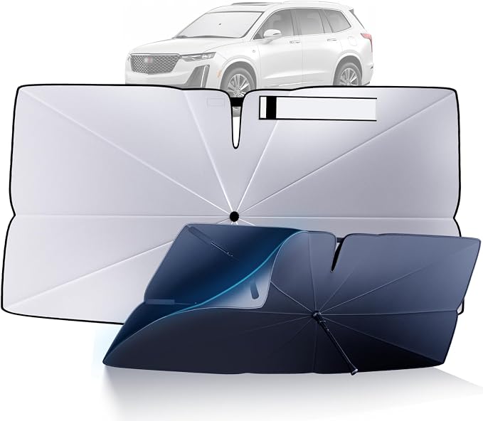 Windshield Sun Shade Umbrella for 2020-2025 Cadillac XT6 Accessories: Custom by HIMUMOY