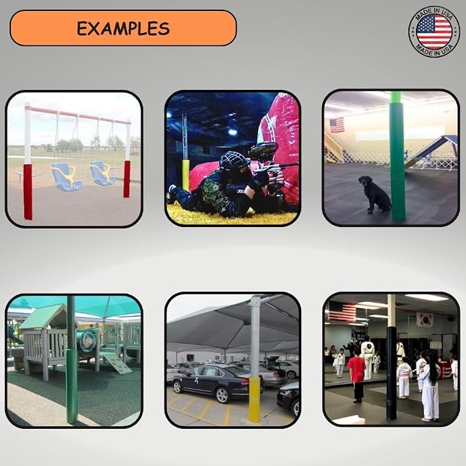 Safety Pole Pad, 4 FT Tall, 1” Thick Foam, Weatherproof, UV-Resistant, - Image 11