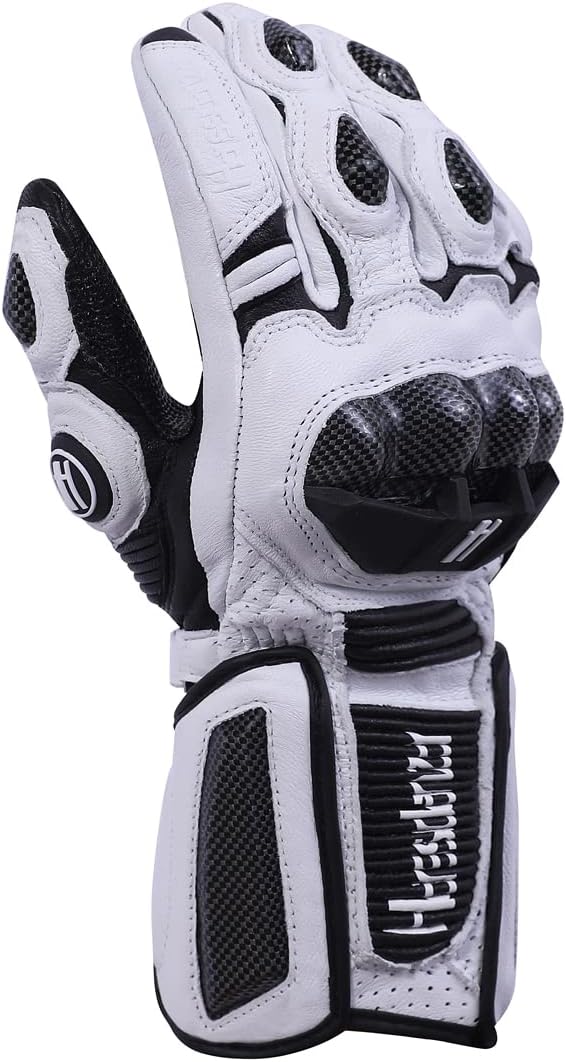 Harssidanzar Leather Motorcycle Gloves - Image 6