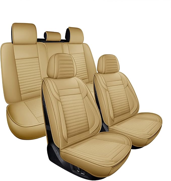 LINGVIDO Car Seat Covers, Breathable and Waterproof Faux Leather Automotive - Image 9