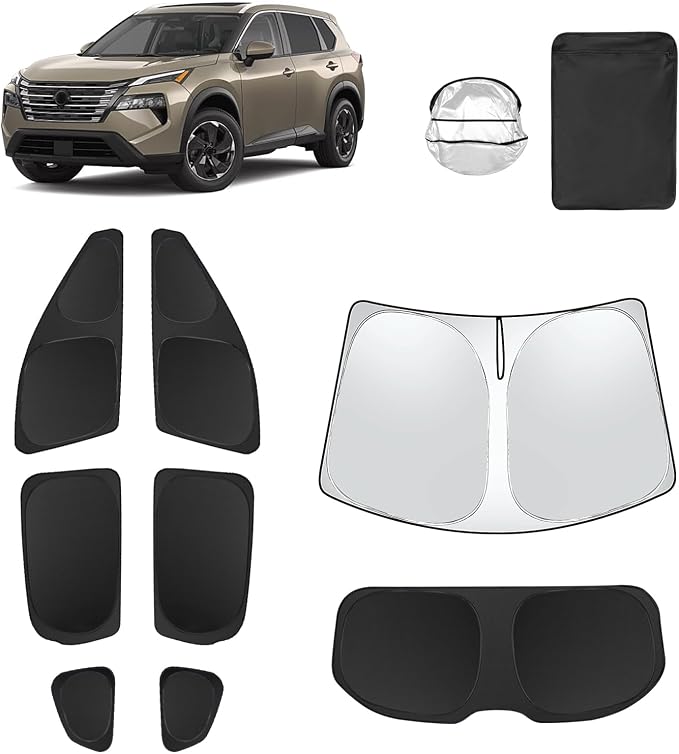 8pcs Car Window Shades for Nissan Rogue 2021-2024 2025 Accessories, Windshield by Unknown