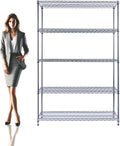 48"x18"x72" Chrome 5-Tier PREMIUM Wire Shelving NSF 4000 LBS MAX CAPACITY Heavy by UtilityBasics
