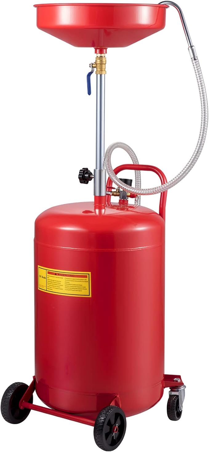 VEVOR 20-Gallon Waste Oil Drain Tank, Air Operated Portable Oil Drainer by VEVOR