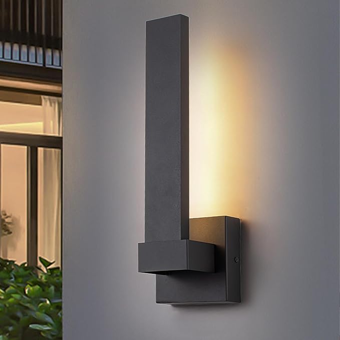 Modern Outdoor Wall Lights 15.5" LED Exterior Lighting Fixtures Patio Wall by Zicbol