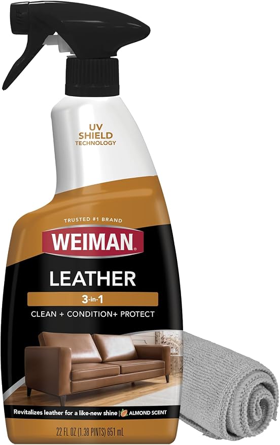 Weiman Leather Cleaner, Polish and Conditioner by Weiman