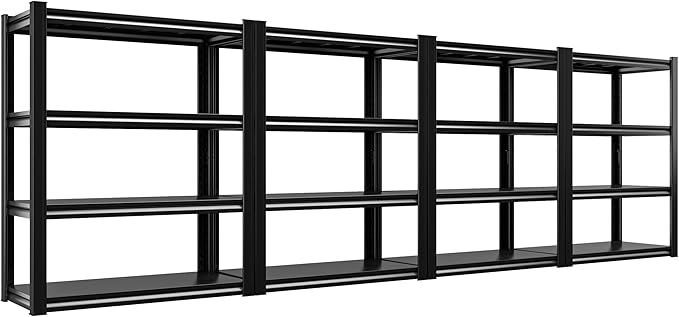 Raybee 40" W Garage Shelving 2000 LBS Storage Shelves 4 Tier Heavy Duty by Raybee