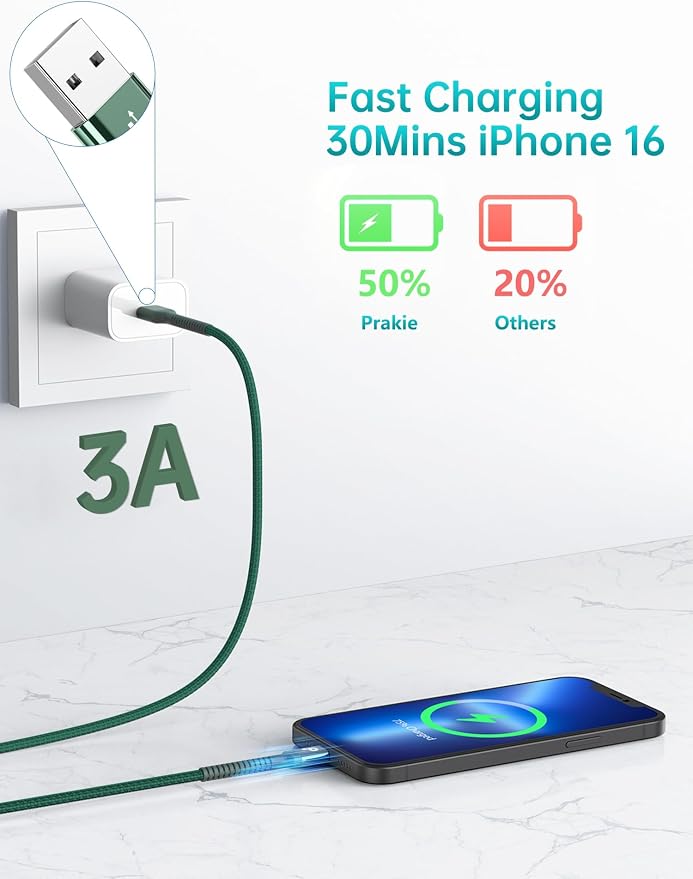 USB to USB C Cable Fast Charging 6FT, USB A to USB C Charger Cord, Upgraded - Image 2