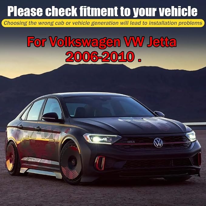Rain Guards for Volkswagen VW Jetta 2006-2010, Tape-on Side Window Deflectors - Image 6