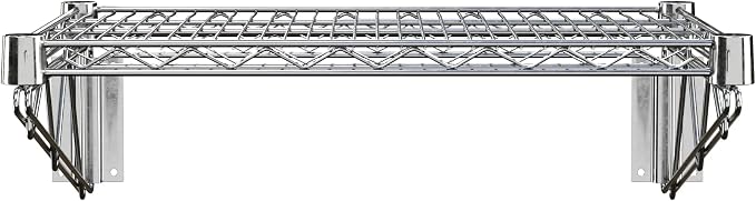 18" x 24" Chrome Wire Wall Mount Shelf - Image 3