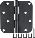 4 in x 4" Black Door Hinges 12 Pack Matte Black Door Hinges 4 Inch Exterior by TDCHINGES