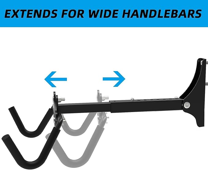 Foldable Bike Wall Mount Rack, Bicycle Rack Storage, Horizontal Bicycle Storage - Image 3