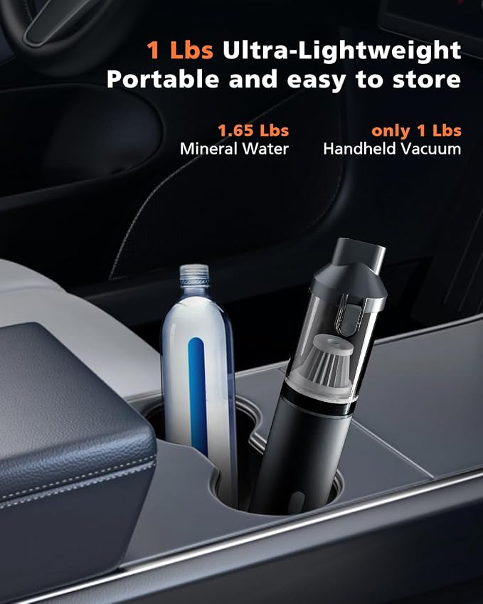 Car Vacuum Portable with 16000Pa Powerful Suction, Handheld Vacuum Cordless - Image 5