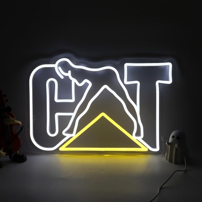 CAT Style LED Neon Light Sign, Bold Neon Sign by ASONGLIFE