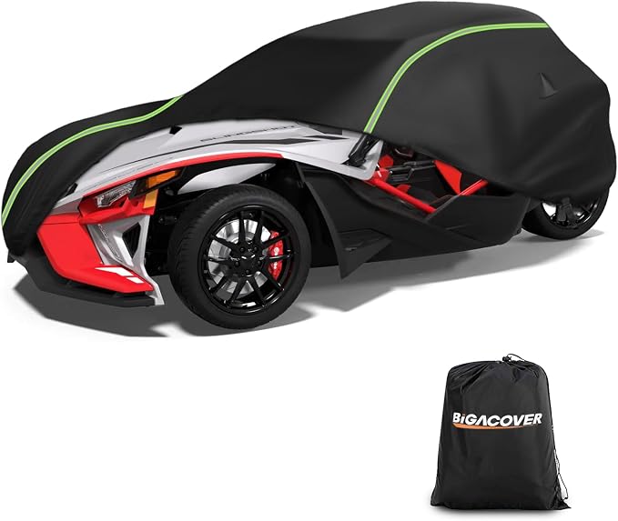 Full Cover Compatible with Polaris Slingshot with Roof, 420D Oxford Cloth by BIGACOVER