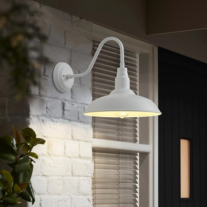 14 Inch Dome Outdoor Gooseneck Barn Light Fixture - Image 8