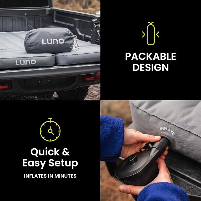 Luno AIR 6ft Truck Bed Mattress Car Camping - Image 5