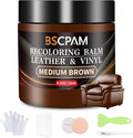Medium Brown Leather Recoloring Balm, Leather Couch Scratch/Stain Remover by BSCPAM