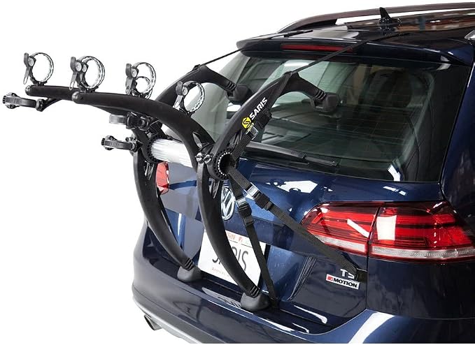 Saris Bones EX 3-Bike Trunk Rack Bicycle Carrier, Anti-Sway Straps, Fits Most - Image 2