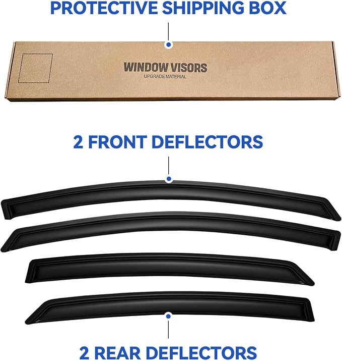 Window Visors Rain Guards for 2013 2014 2015 2016 2017 2018 2019 2020 Ford - Image 5