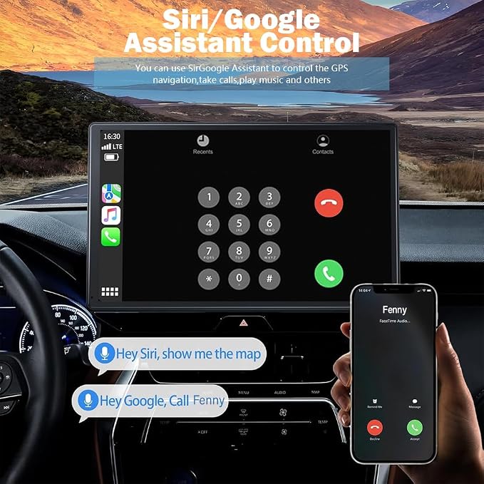 Wireless Carplay Screen for Car 7" Portable Apple Carplay & Android Auto Car - Image 2