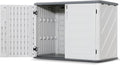 Macrout 25 Cu.Ft Small Plastic Outdoor Storage Cabinet by MMACROUT