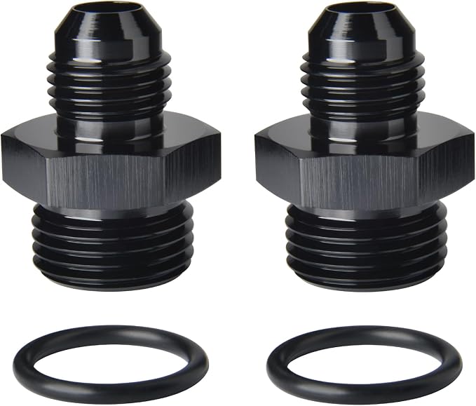 4AN Male Flare to 6AN ORB O-ring Boss Fuel Pump Rail Adapter Fitting Aluminum by Podavelle