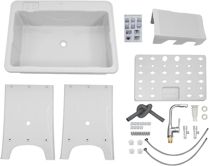 Freestanding Utility Sink Plastic Wash Station - Image 9