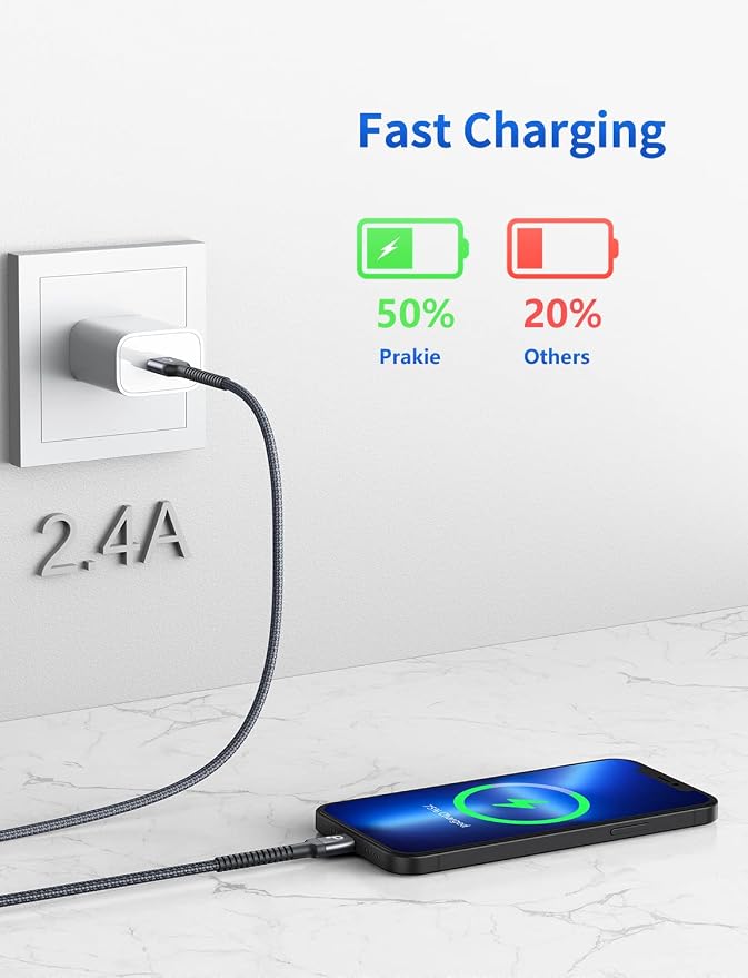 Lightning Cable 3ft 2Pack, iPhone Charger Cable Nylon Braided Charging Cord - Image 3